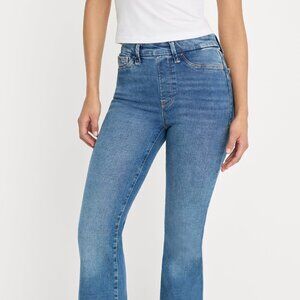 GOOD AMERICAN Power Stretch Pull-on Flare Jeans Size L
